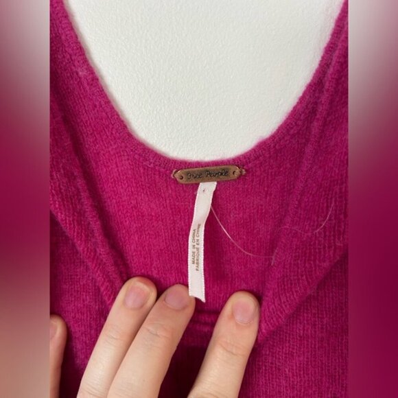 Free people pink wool sweater tank tunic XS - Picture 6 of 9